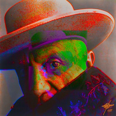 Portrait psychédélique intense - Osvaldo Russo