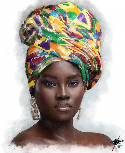 Une femme africaine majestueuse - Osvaldo Russo