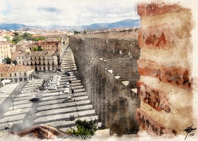 La ville de Ségovie et son aqueduc romain - Osvaldo Russo
