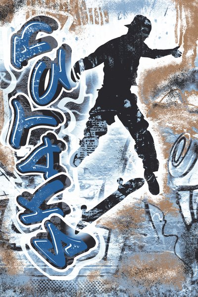 Saut de skate avec graffiti - Osvaldo Russo