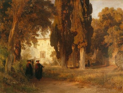 Le Jardin du monastère - Oswald Achenbach