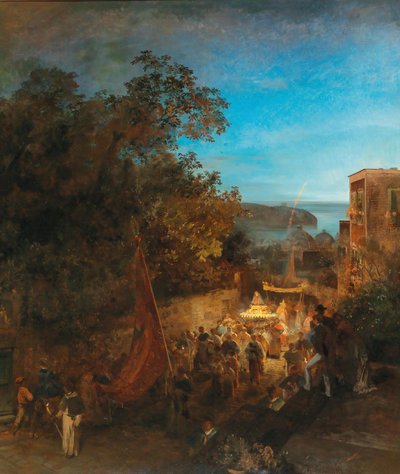 Ischia - Fête de Sainte Anne, Casamicciola - Oswald Achenbach