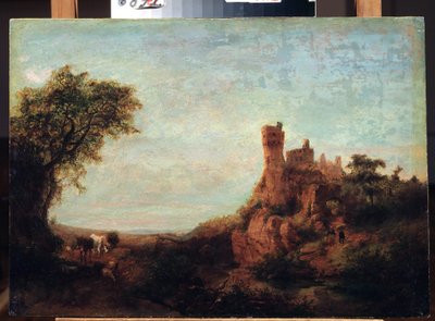 Paysage au château - Oswald Achenbach