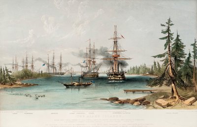 Les îles Åland le 22 juillet 1854 - Oswald Walters Brierly