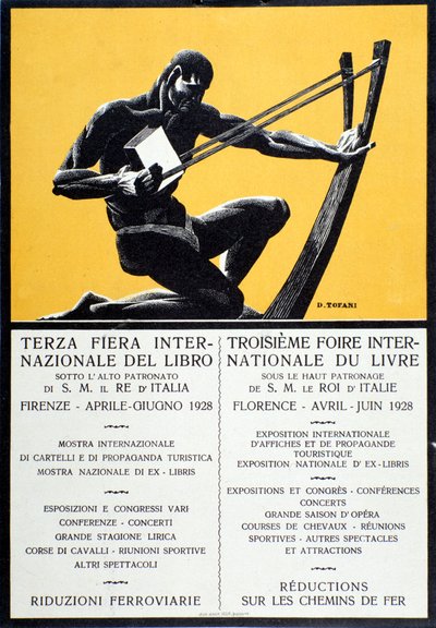 Affiche publicitaire pour la Foire du livre à Florence, avril-juin 1928 - Oswaldo (after) Tofani