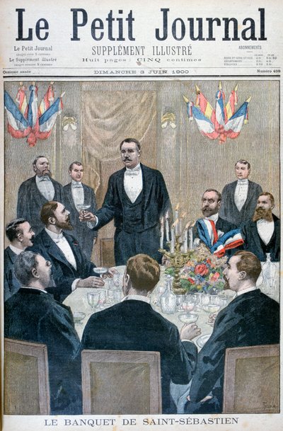 Banquet des nationalistes français et Paul Déroulède, Saint-Sébastien, Belgique, 1900 - Oswaldo Tofani