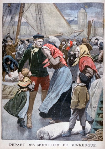 Départ des bateaux de pêche à la morue de Dunkerque, 1900 - Oswaldo Tofani