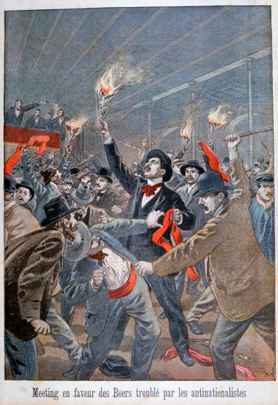 Réunion en faveur des Boers perturbée par les anti-nationalistes, 1900 - Oswaldo Tofani