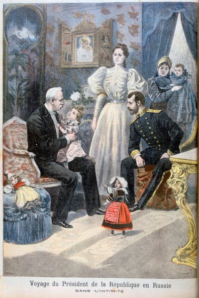 Tsar Nicolas II de Russie et Félix Faure, président de la République française - Oswaldo Tofani