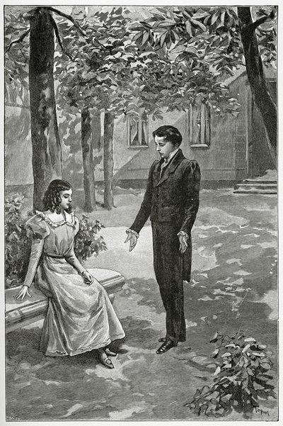 Victor Hugo déclarant son amour à Adèle Foucher, 19e siècle - Oswaldo Tofani