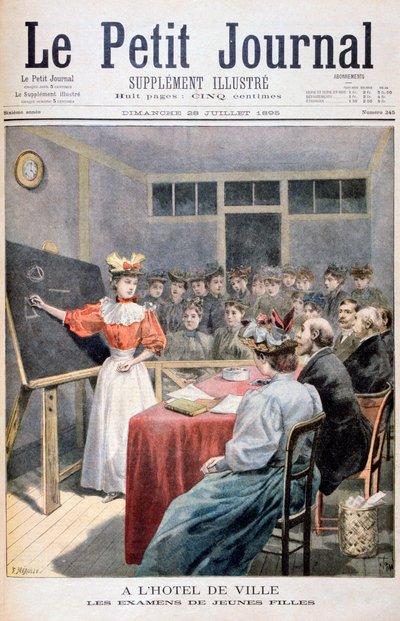 Jeunes filles passant des examens dans une mairie, France, 1895 - Oswaldo Tofani