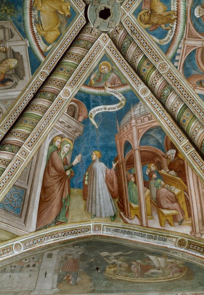 Saint Augustin est envoyé par sa mère Monique étudier à Thagaste - Ottaviano Nelli