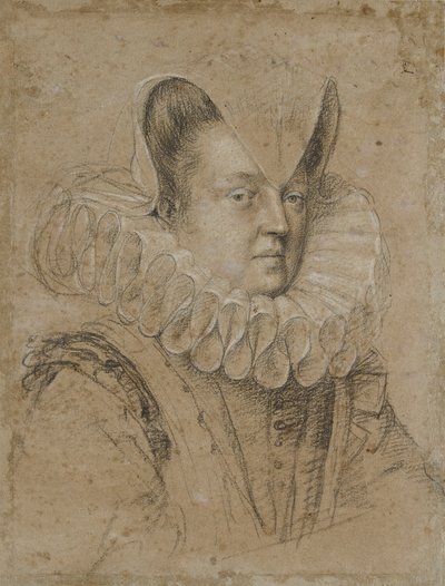 Portrait de Margherita, duchesse de Ferrare, début du XVIIe siècle - Ottavio Mario Leoni