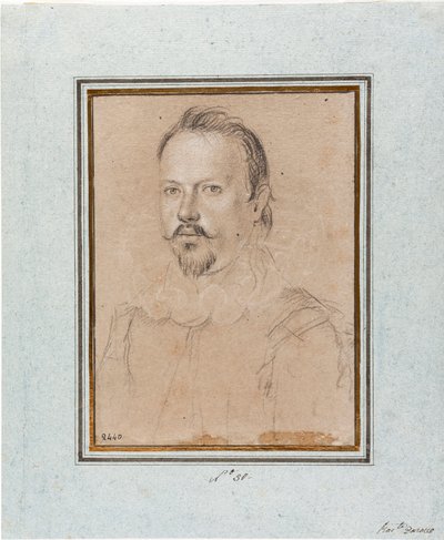 Portrait de Vincent I de Gonzague, Duc de Mantoue (1562-1612) Dessin par Ottavio Leoni (1578-1630) - Ottavio Mario Leoni