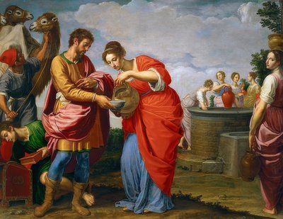 Rébecca et Éliézer au puits - Ottavio Vannini