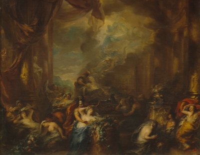 Didon se brûlant sur le bûcher - Ottmar Elliger