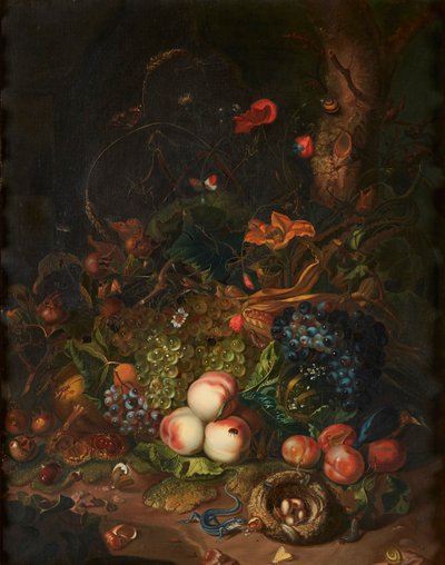 Nature morte de fruits et de fleurs - Otto (after) Marseus van Schrieck