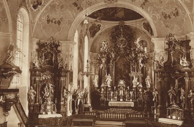 Église paroissiale, Oberammergau, intérieur de l