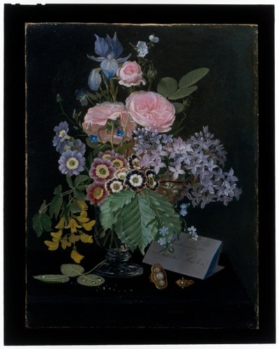 Nature morte de fleurs dans un vase en verre - Otto Didrik Ottesen