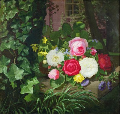 Roses sur un rebord de pierre - Otto Didrik Ottesen