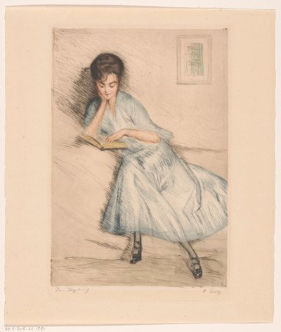 Femme lisant - Otto Goetze (signed by artist)