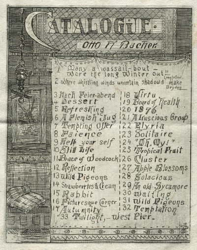 Catalogue, 1878 - Otto H. Bacher