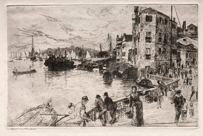 Eaux-fortes de Venise : Quartiers de Castello, Riva, 19ème siècle - Otto H. Bacher