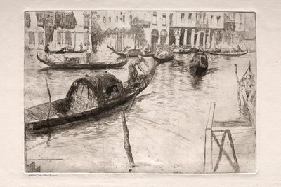 Gravures de Venise : Traghetto San Felice - Otto H. Bacher
