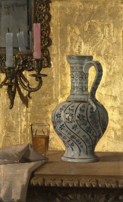 Pichet et verre sur une table - Otto H. Bacher