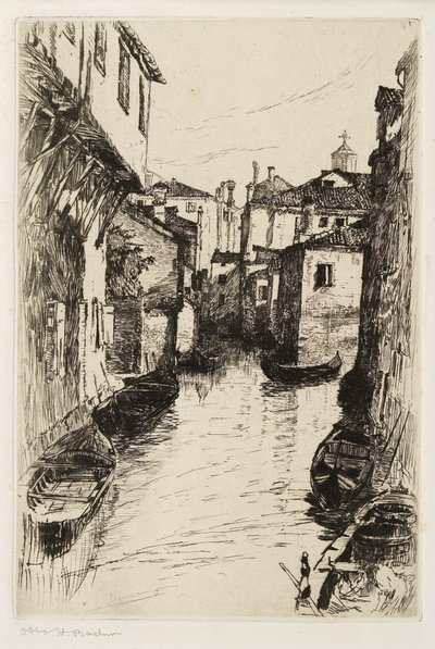 Un canal à Venise, c.1880-82 - Otto Henry Bacher