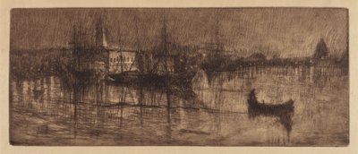 Une soirée pluvieuse à Venise, vers 1880 - Otto Henry Bacher