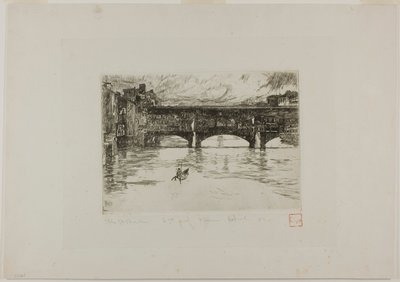 Ponte Vecchio, plaque détruite - Otto Henry Bacher