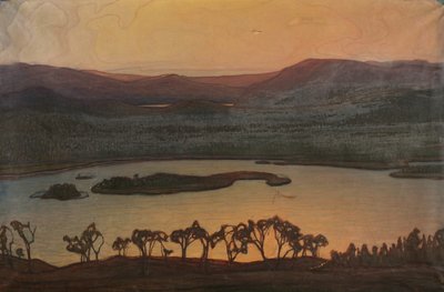 Vue sur le lac Aerran - Otto Hesselbom