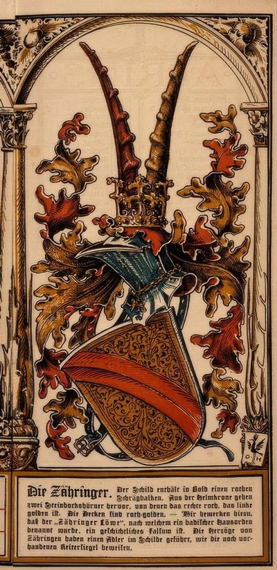 Les armoiries des maisons princières allemandes : Les Zähringer - Otto Hupp