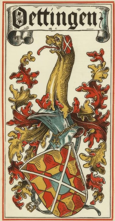 Les armoiries des maisons princières allemandes : Öttingen - Otto Hupp