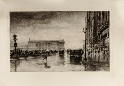 Jour de pluie, Michigan Avenue - Otto J. Schneider