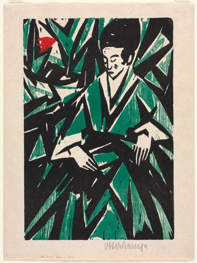 Femme en vert - Otto Lange