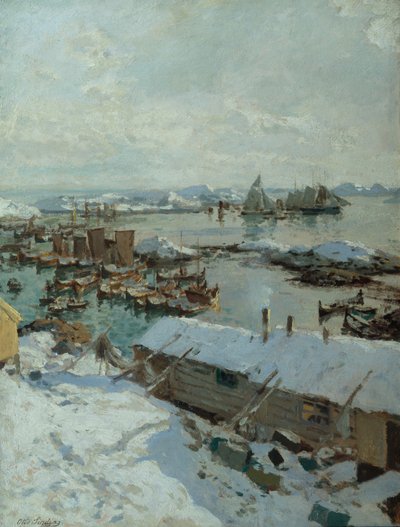 Dans le port de Svolvaer - Otto Ludvig Sinding