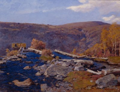 Paysage de montagne avec rivière - Otto Ludvig Sinding