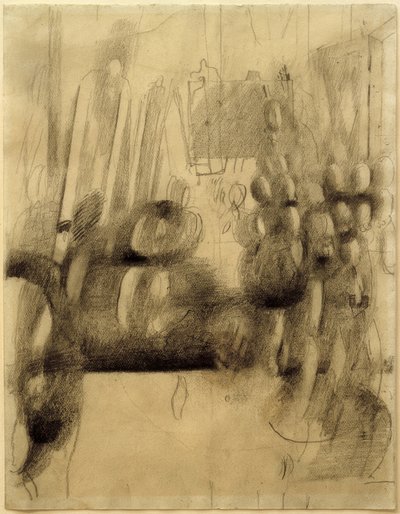 Entrée en classe (salle de classe). Esquisse - Otto Meyer Amden