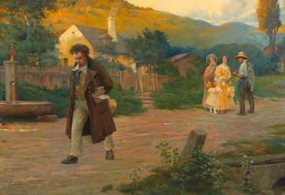 Le Maître solitaire Beethoven en promenade près de Vienne, 1908 - Otto Robert Nowak