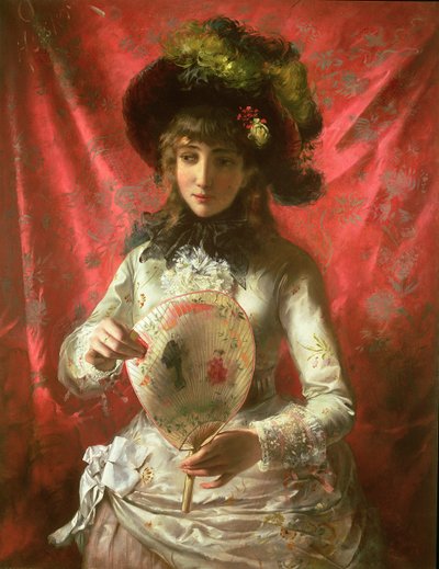 Fille avec un éventail - Otto Rudolf Hessler