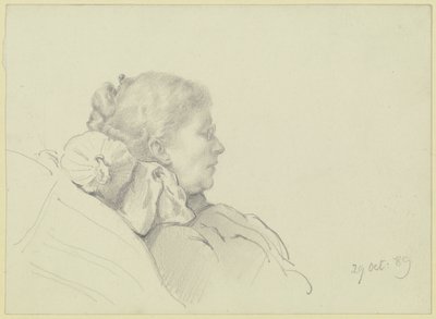 Luise Scholderer lisant - Otto Scholderer