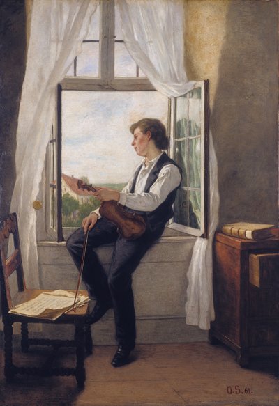 Le Violoniste à la fenêtre - Otto Scholderer