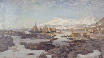 Jour de printemps à Lofoten - Otto Sinding