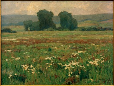 Peupliers dans un pré fleuri - Otto Ubbelohde