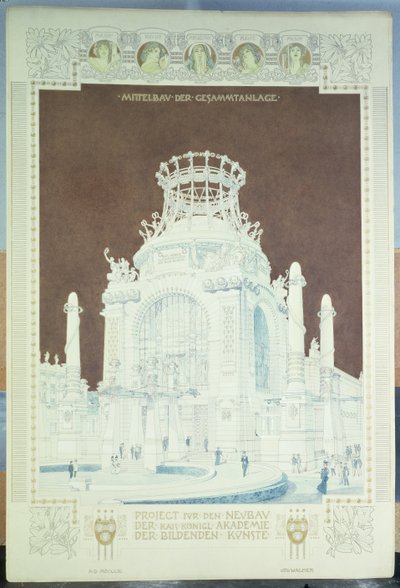 Académie des Beaux-Arts de Vienne, conception pour la Salle d