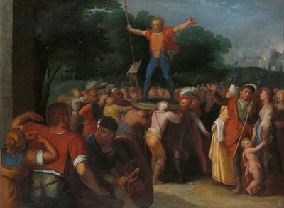 Brinno élevé sur le bouclier (détail) - Otto van Veen