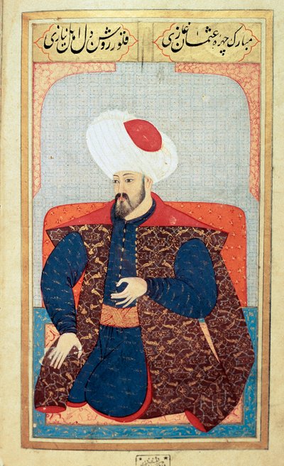 Portrait du premier sultan Osman I - Ottoman School