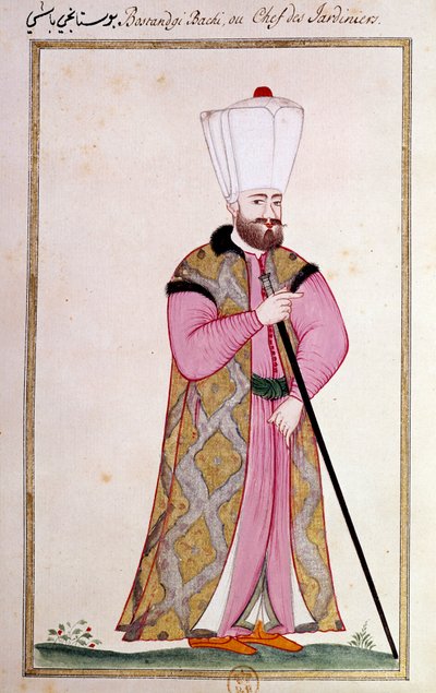 Art ottoman : chef des jardiniers du palais - Ottoman School